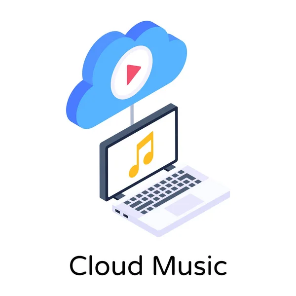 Cloud Computing Web Icon — Stock Vector