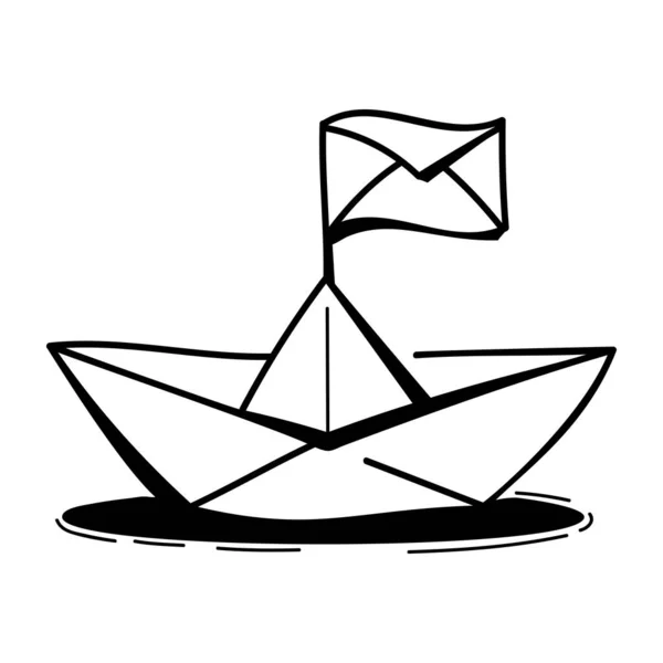Vektorillustration Eines Bootes — Stockvektor