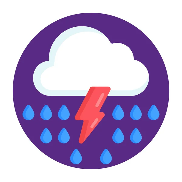 Rain Web Icon Simple Design — Stock Vector