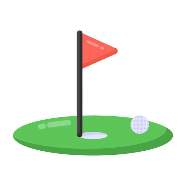 Golfveld Pictogram Vector Illustratie Grafisch Ontwerp — Stockvector