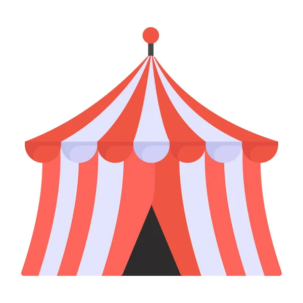 马戏团帐篷图标 网上嘉年华剧场矢量图标的卡通画 — 图库矢量图片
