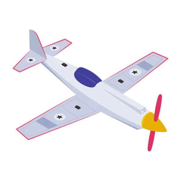 Ikona Zabawki Samolotu Izometryczne Ikony Wektorowe Samolotu Projektowania Stron Internetowych — Wektor stockowy