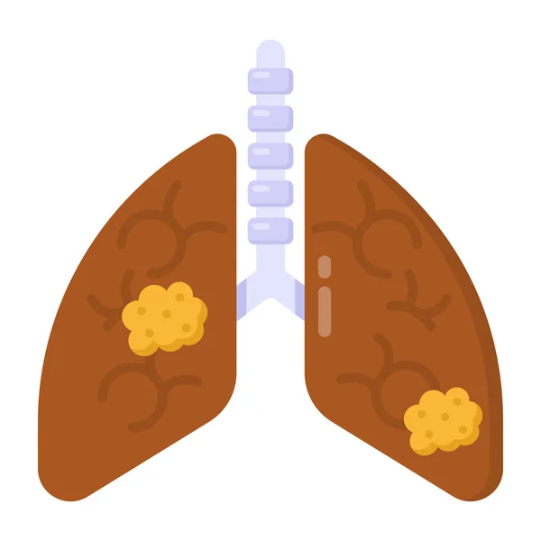 Ilustração Vetor Ícone Dos Pulmões — Vetor de Stock