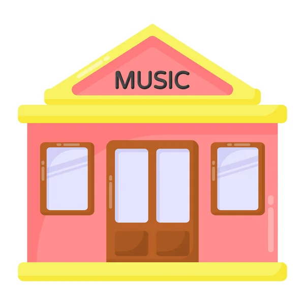 Tienda Música Icono Web Diseño Simple — Vector de stock