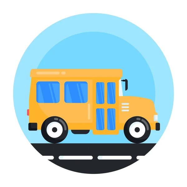 Autobús Icono Web Ilustración Simple — Vector de stock