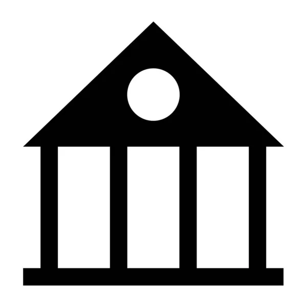 Edificio Web Icon Design Semplice — Vettoriale Stock