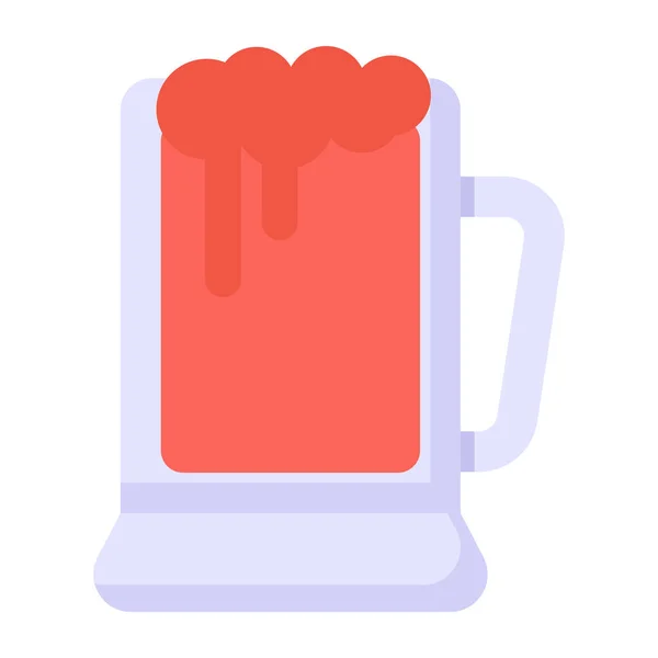 Пивний Кухоль Значок Проста Ілюстрація Пляшок Напоїв Векторні Іконки Веб — стоковий вектор