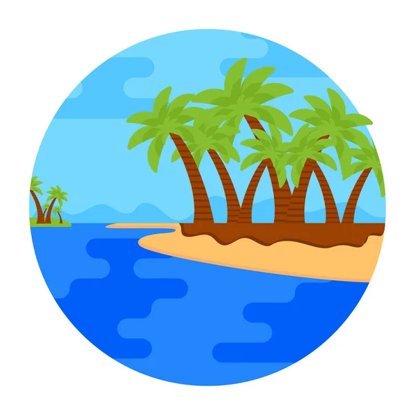 Zomer Vakantie Icoon Vector Illustratie Ontwerp — Stockvector