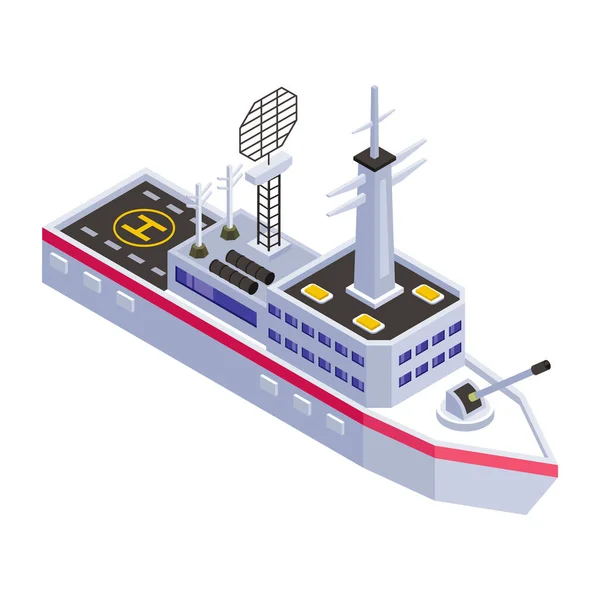 Barco Isométrico Ilustración Vectorial — Vector de stock