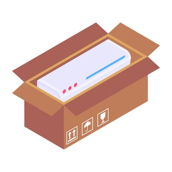 Caja Con Cajas Diseño Ilustración Vectores Cartón — Vector de stock