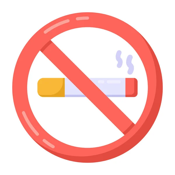 Όχι Εικονίδιο Καπνίσματος Απλή Απεικόνιση Του Δεν Εικονίδια Διάνυσμα Τσιγάρων — Διανυσματικό Αρχείο
