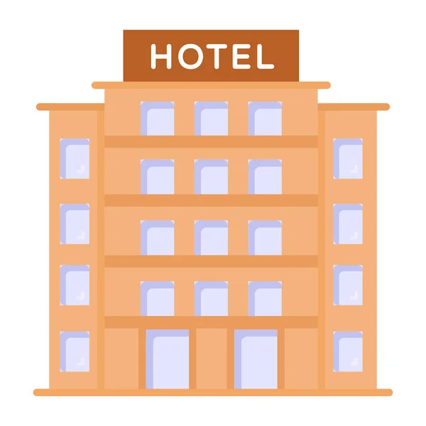 Edificio Dell Hotel Semplice Illustrazione — Vettoriale Stock