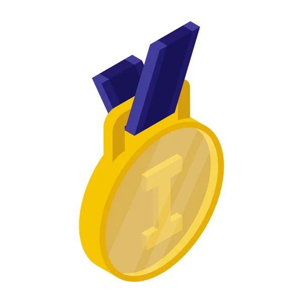 Desenho Ilustração Vetorial Medalha — Vetor de Stock