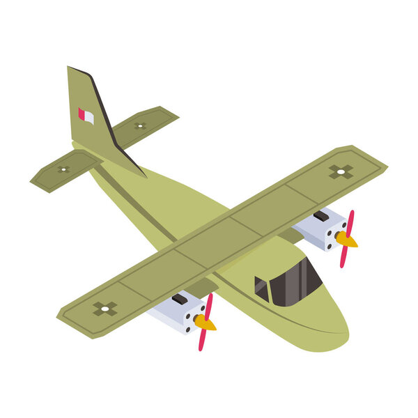 drone flying airplane, vector illustration