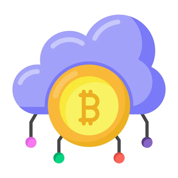 Ícone Vetorial Bitcoin Design Simples Moderno — Vetor de Stock