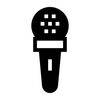 Mikrofon. Web simgesi basit tasarım