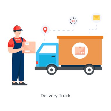Teslimat. vektör illüstrasyonu