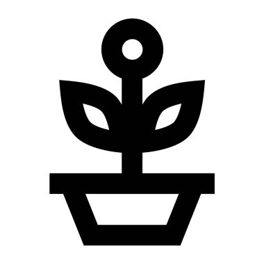 Bitki. Web simgesi basit illüstrasyon