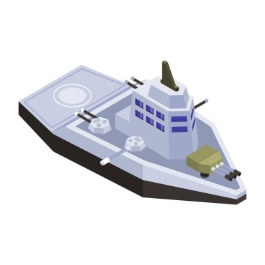 Modern bir binanın izometrik çizimi