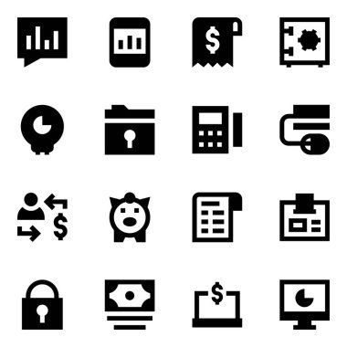 bankacılık ve finans hattı simgeleri