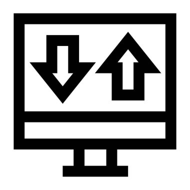 Bilgisayar web simgesi. düz resimleme