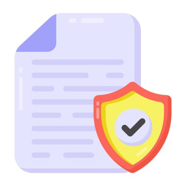 Belge. Web simgesi basit illüstrasyon