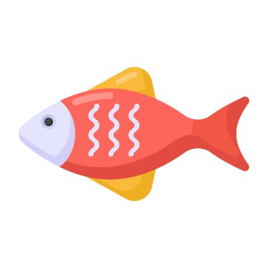 fish icon. cartoon illustration