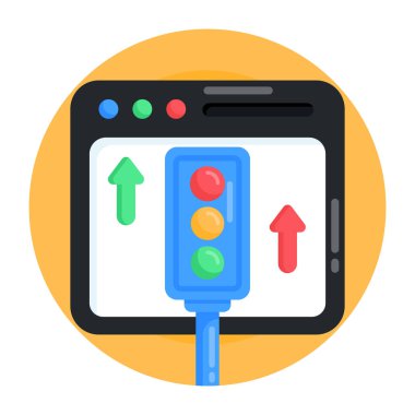 Cep telefonu. Web simgesi basit tasarım