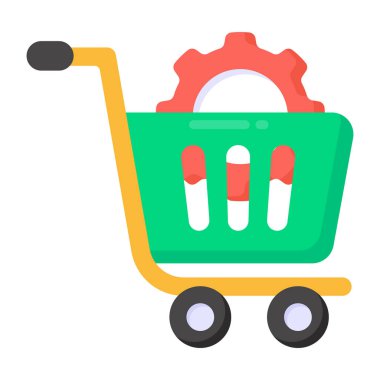 Alışveriş arabası. Web simgesi