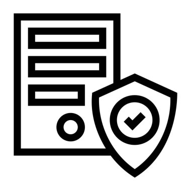 güvenlik ve güvenli satır vektör simgesi