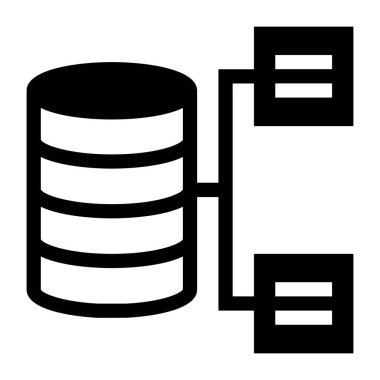 veritabanı. Web simgesi basit illüstrasyon