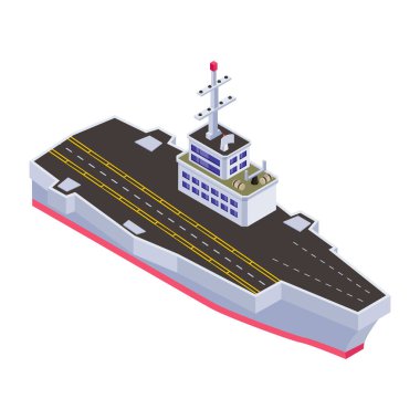 Şehrin yazılı olduğu bir yolcu gemisinin izometrik vektör çizimi
