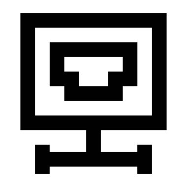 Bilgisayar. Web simgesi basit illüstrasyon