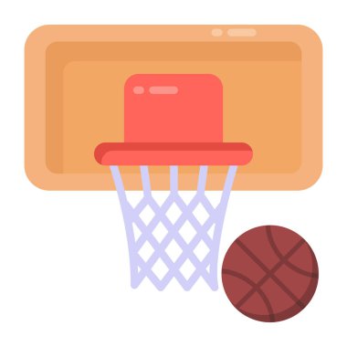 Basketbol. Web simgesi basit illüstrasyon