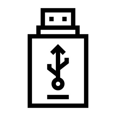 usb Web simgesi vektör illüstrasyonu 