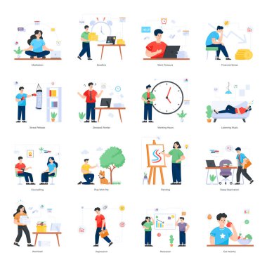 İş adamları, vektör illüstrasyonu