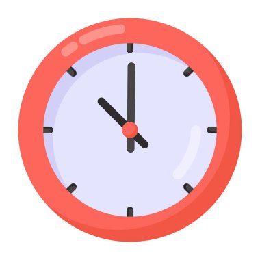 Saat. Web simgesi basit illüstrasyon