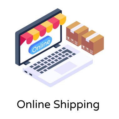 İnternetten alışveriş. Web simgesi