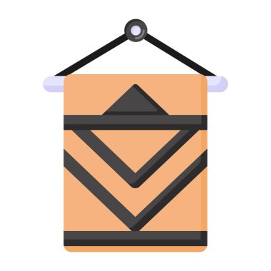 Bir çadırın düz tasarımının vektör çizimi