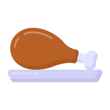 Tavuk budu ikonu. beyaz arkaplanda izole edilmiş web tasarımı için sosis vektör simgelerinin çizgi filmi