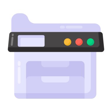 Yazıcı. Web simgesi basit illüstrasyon