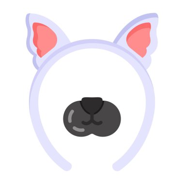 Kedi suratlı ikon. Web için köpek vektör simgelerinin düz çizimi