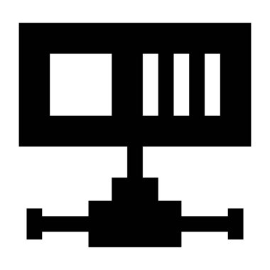 Bilgisayar ağı. Basit resimleme