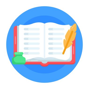 Kitap. Web simgesi basit illüstrasyon