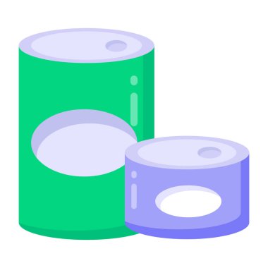 yiyecek ve içecek yassı simge, vektör illüstrasyonu