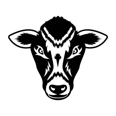 Bir inek kafasının vektör illüstrasyonu