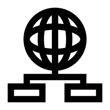 küresel ağ. Basit resimleme