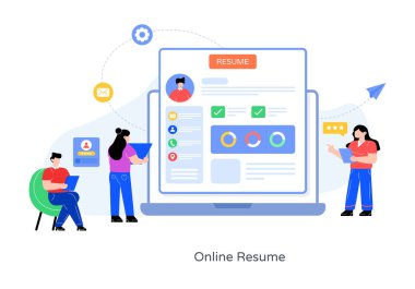 Online arama motoru optimizasyonu. vektör illüstrasyonu