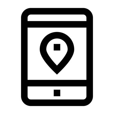 konum simgesi. düz resimleme