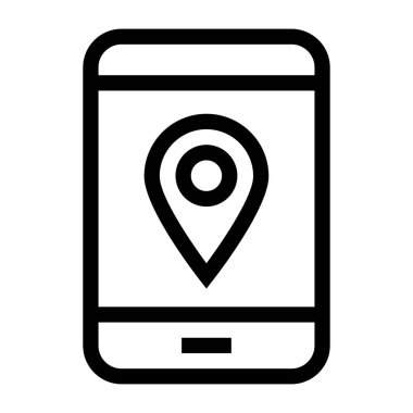 konum simgesi. düz resimleme